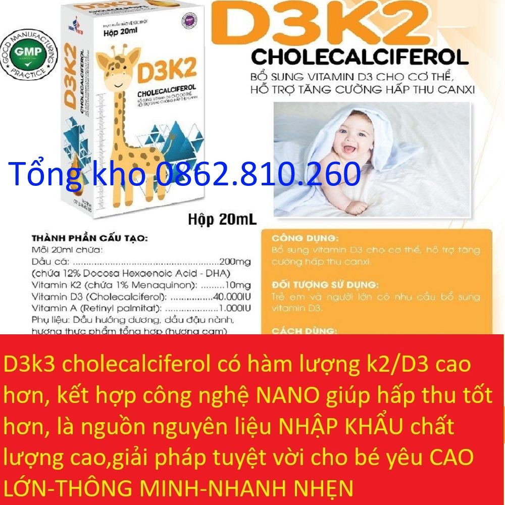 Combo Lineabon K2+D3 cho khách mua kèm