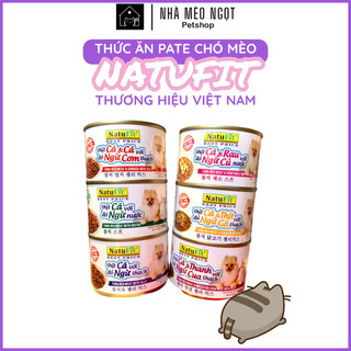 Thức ăn pate mèo chó, NATUFIT 160G
