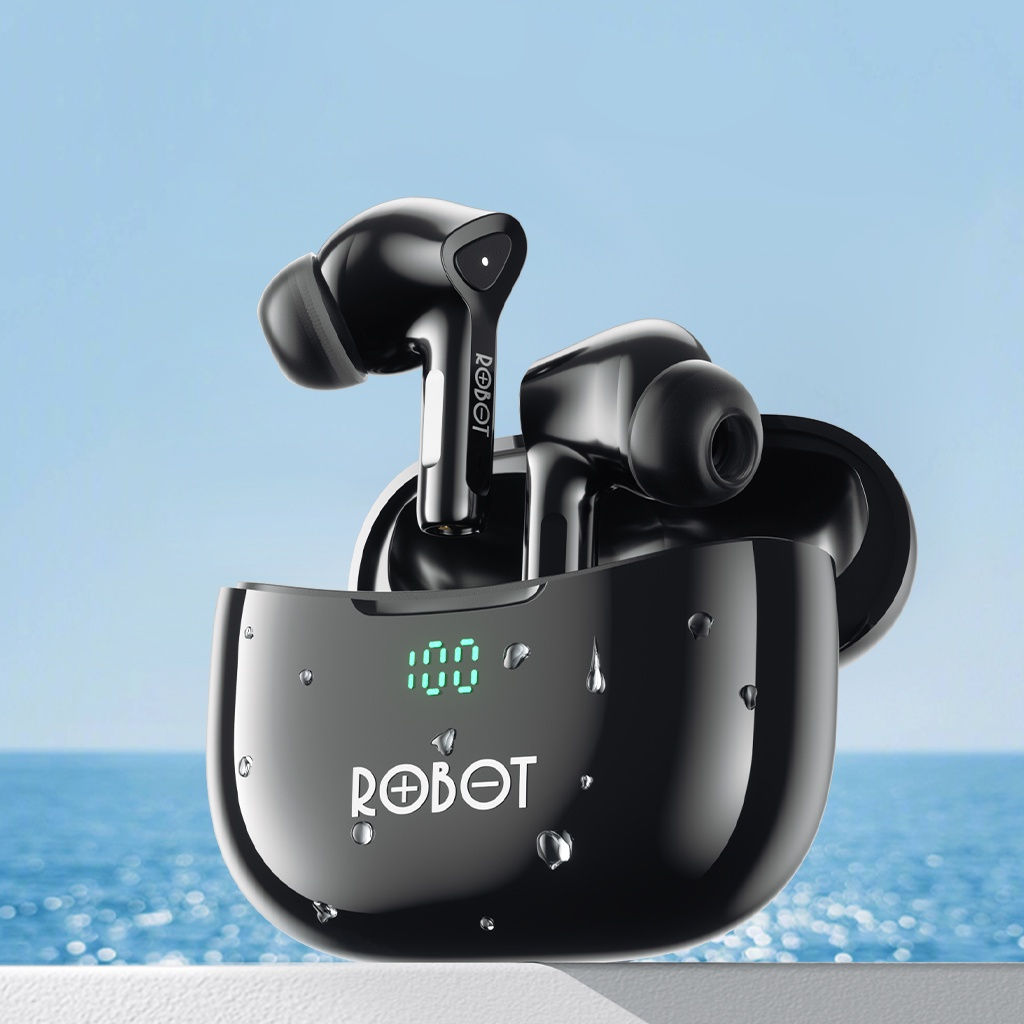 Tai Nghe Không Dây True Wireless Robot T30 Plus Led Hiển Thị Mức Pin Playtime 21H Chống Nước IPX4 - Hàng Chính Hãng