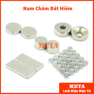 Nam Châm Đất Hiếm Tròn 8x5mm, 10x2mm, chữ nhật 20x10x2mm, siêu hít tiện dụng