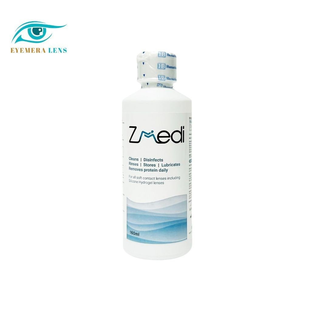 Dung dịch ngâm kính áp tròng Zmedi Eyemera vệ sinh làm mới lens 160ml.