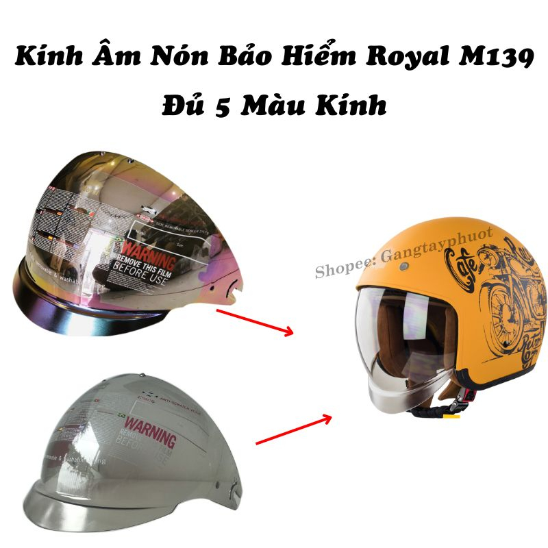 Kính Royal M139, Kính rời thay thế cho mũ bảo hiểm Royal M139