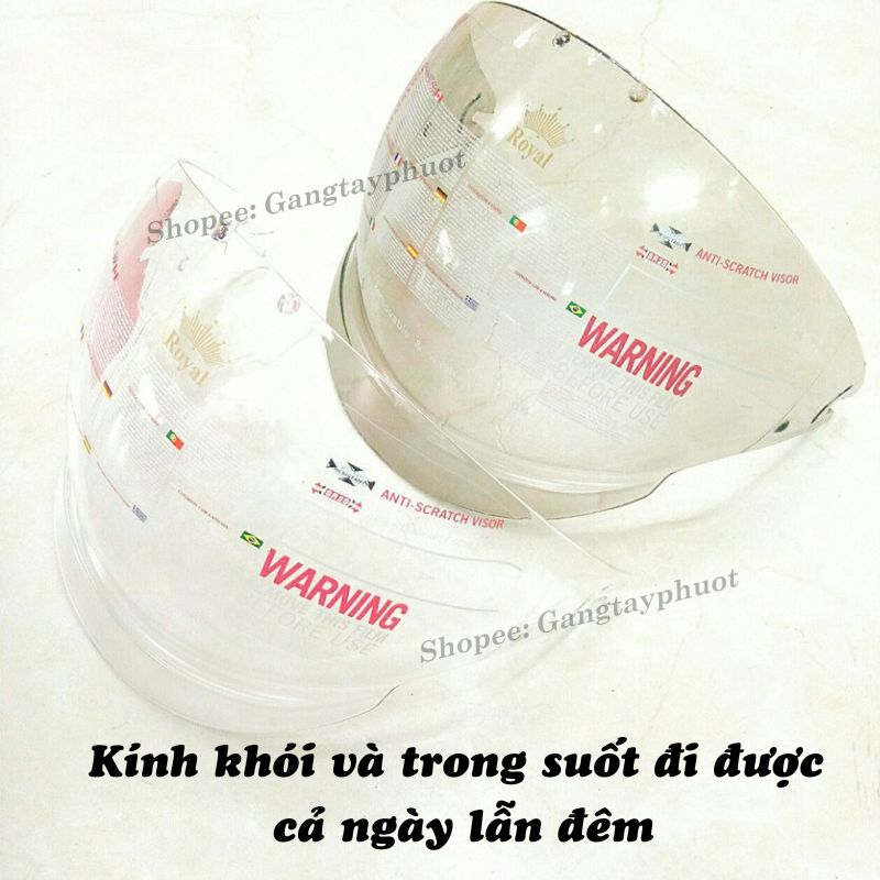 Kính Royal M139, Kính rời thay thế cho mũ bảo hiểm Royal M139