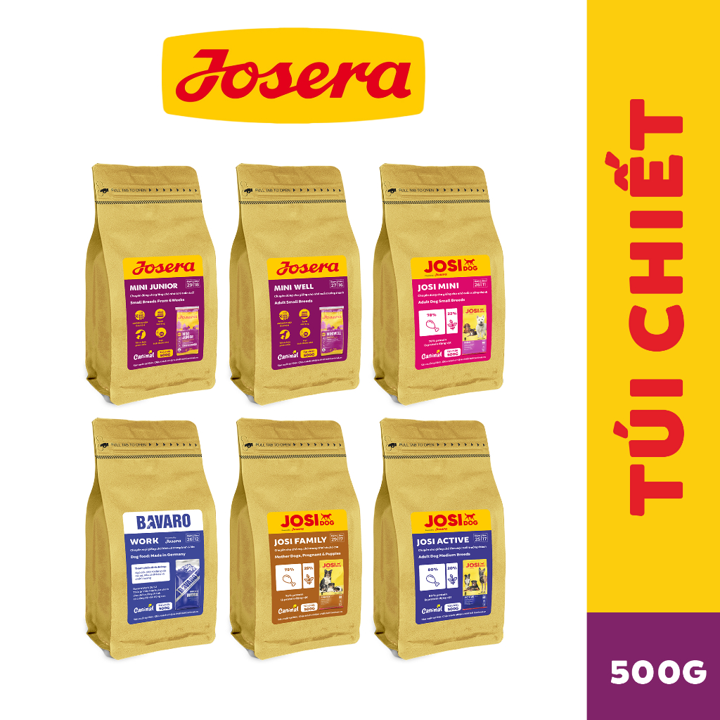 Thức Ăn Cho Chó | Hạt Cho Chó JOSERA | Mini Well - Junior, Josi Mini - Active - Family, Bavaro Work - Force | Canimal