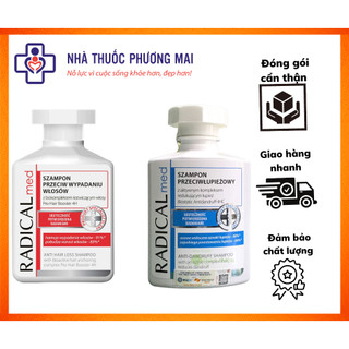 Dầu gội Radical Xanh - Đỏ _ Giảm rụng tóc, ngừa gàu, sạch nấm da đầu 300ml
