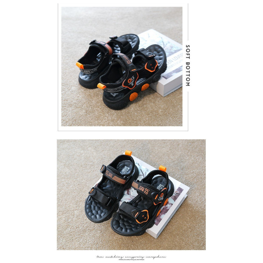 Dép Sandal học sinh F-77 Quảng Châu cao cấp cho bé trai bé gái từ 3 tuổi đến 15 tuổi