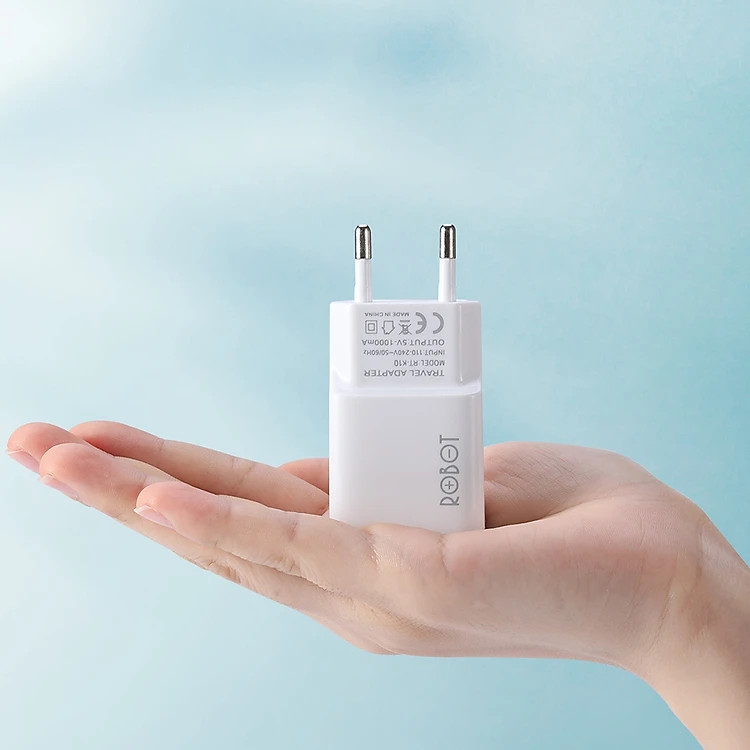 Củ Sạc Tai Nghe 5V-1A ROBOT RT-K10 Tương Thích Tai Nghe Điện Thoại