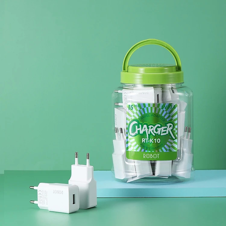 Củ Sạc Tai Nghe 5V-1A ROBOT RT-K10 Tương Thích Tai Nghe Điện Thoại