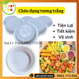 100 chén tương trắng đựng tương , muối , nước sốt giá rẻ