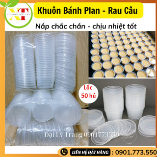 Lốc 50 Hủ làm bánh plan , khuôn rau câu có nắp cao cấp chịu nhiệt tốt