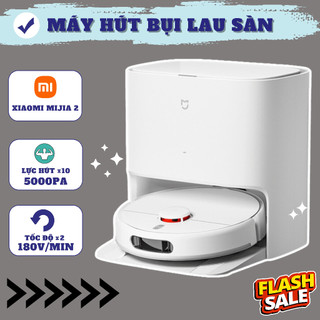 Robot hút bụi lau nhà Xiaomi Mijia 2 tự động thông minh thế hệ mới, tự giặt giẻ tránh chướng ngại vật