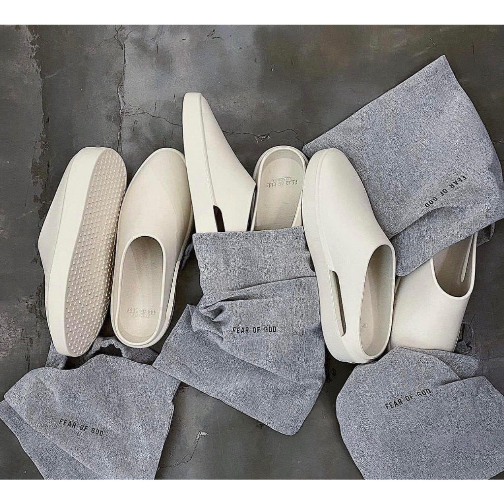 FOG The California Slide - Sục Fear Of God Cao Su Nguyên Khối Thoáng Mát - Giày Lười Không Dây Tiện Lợi Phù Hợp Nam/Nữ