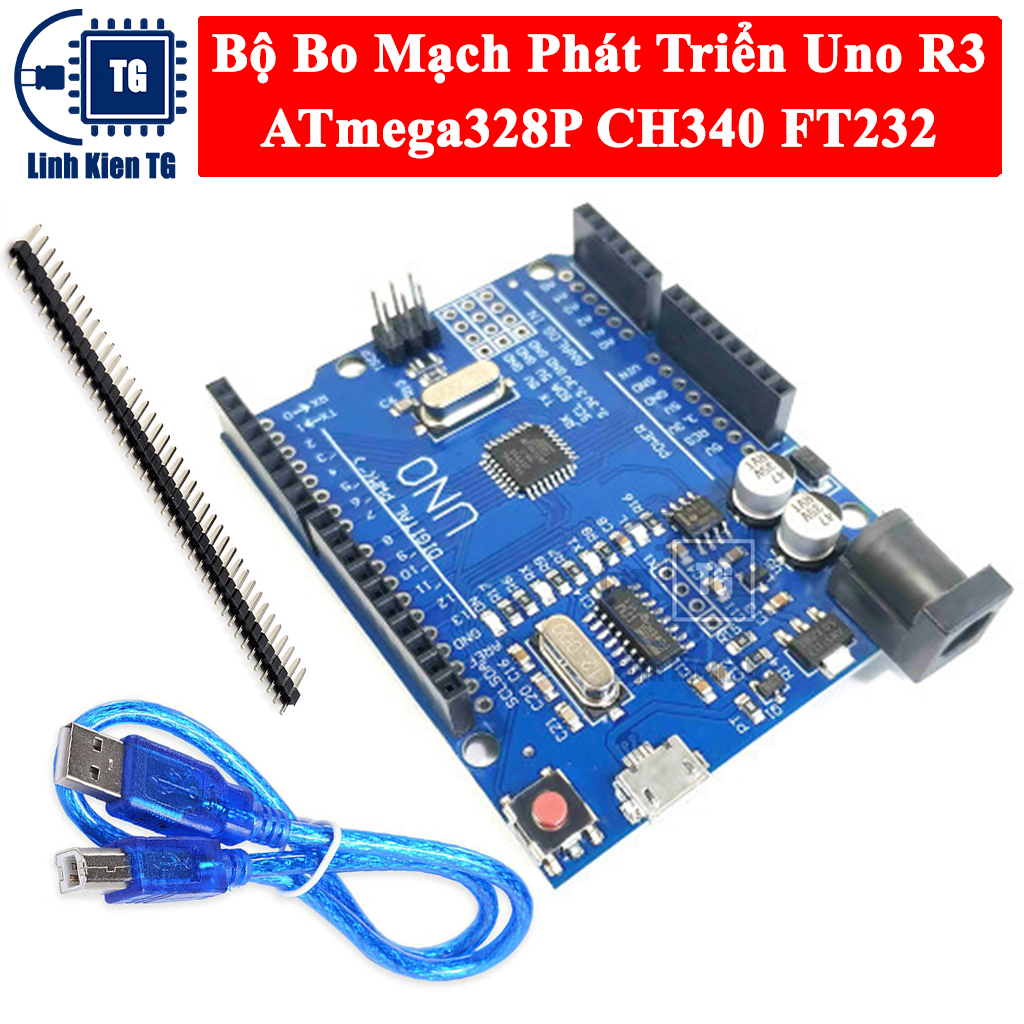 Bộ Bo Mạch Phát Triển Uno R3 ATmega328P CH340 FT232 Giao diện MICRO 16mhz Cho Arduino Cho Uno R9 R3
