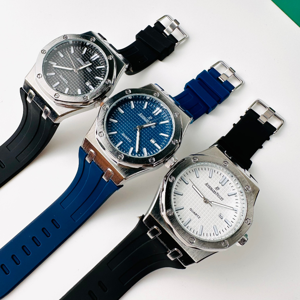 Đồng hồ nam abaume piguet dây cao su size 40mm khung vỏ thép cao cấp, bảo hành 12 tháng