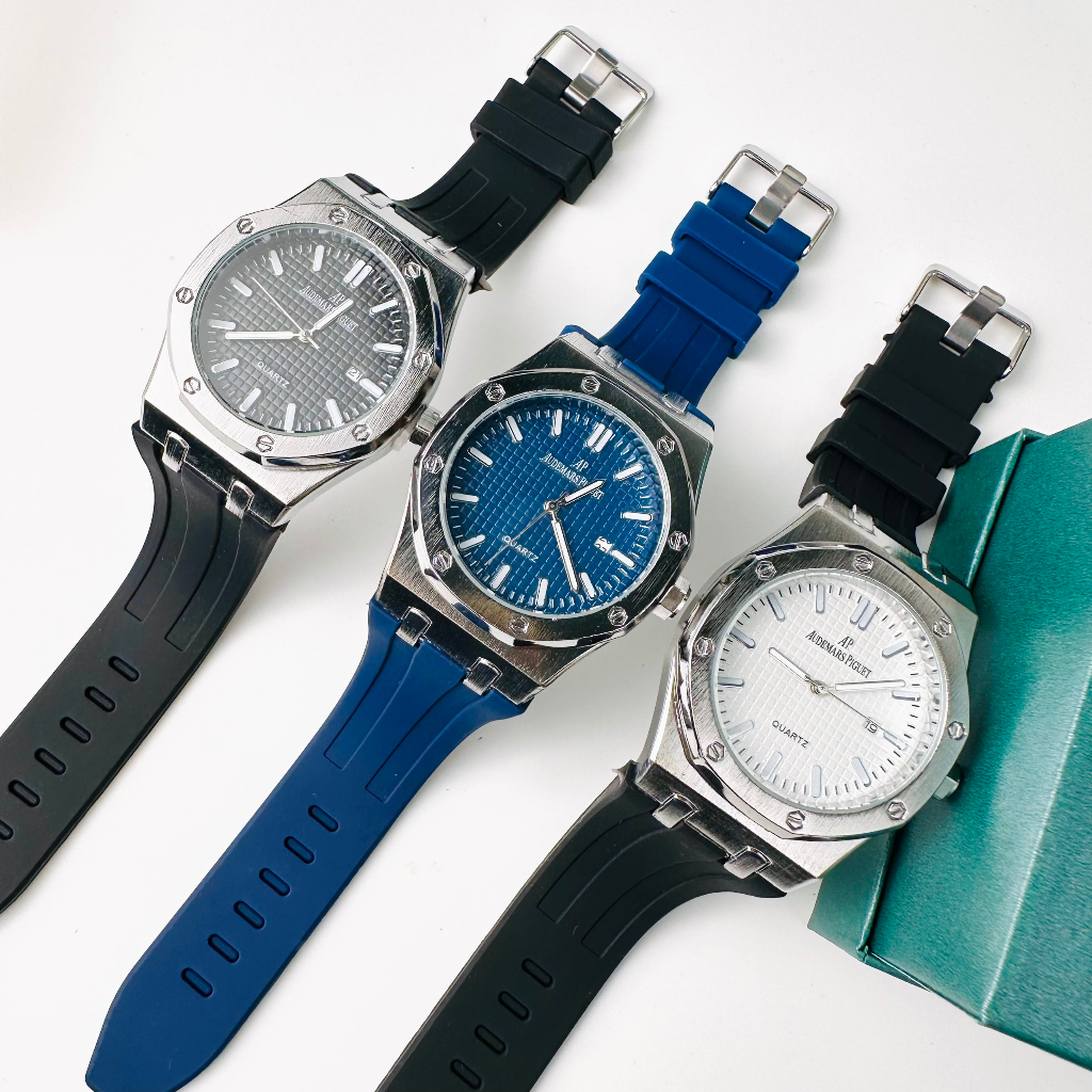 Đồng hồ nam abaume piguet dây cao su size 40mm khung vỏ thép cao cấp, bảo hành 12 tháng