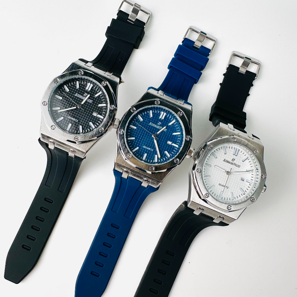 Đồng hồ nam abaume piguet dây cao su size 40mm khung vỏ thép cao cấp, bảo hành 12 tháng