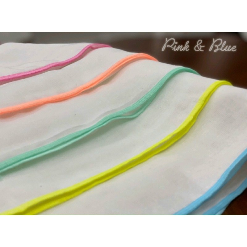 Khăn gạc tắm sợi tre cao cấp Pink&Blue 3/4 lớp 82x82cm, gói 2 cái