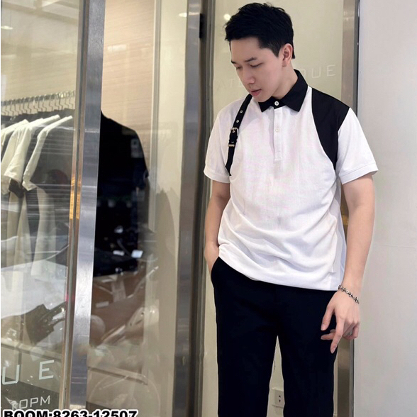 Áo polo Mc.queen phối vai cập bến. ảnh thật_4903
