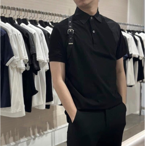 Áo polo Mc.queen phối vai cập bến. ảnh thật_4903
