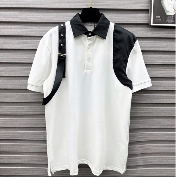 Áo polo Mc.queen phối vai cập bến. ảnh thật_4903