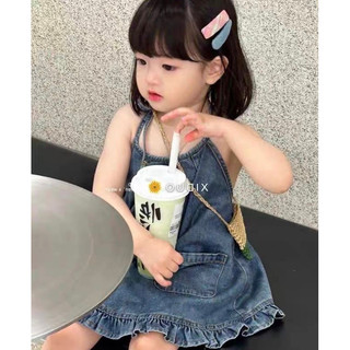 Váy Yếm bò dây bánh bèo cho bé gái
