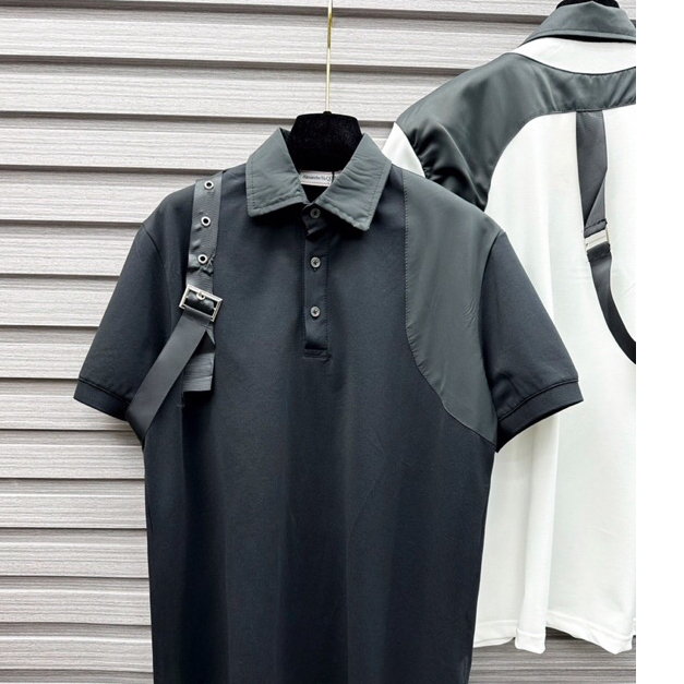 Áo polo Mc.queen phối vai cập bến. ảnh thật_4903