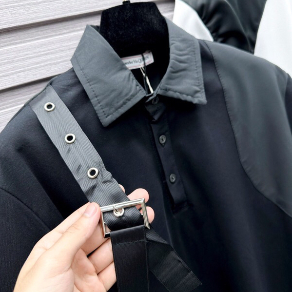 Áo polo Mc.queen phối vai cập bến. ảnh thật_4903