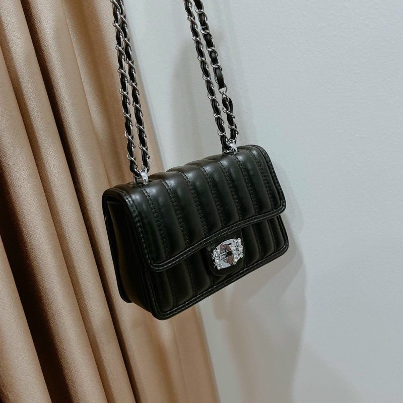 Túi Bassic SỌC KHOÁ ĐÁ đeo chéo đeo vai dễ phối đồ T1200