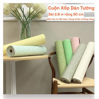  Cuộn Xốp Dán Tường Tráng Nhôm cao cấp  có keo sẵn chống ẩm mốc 