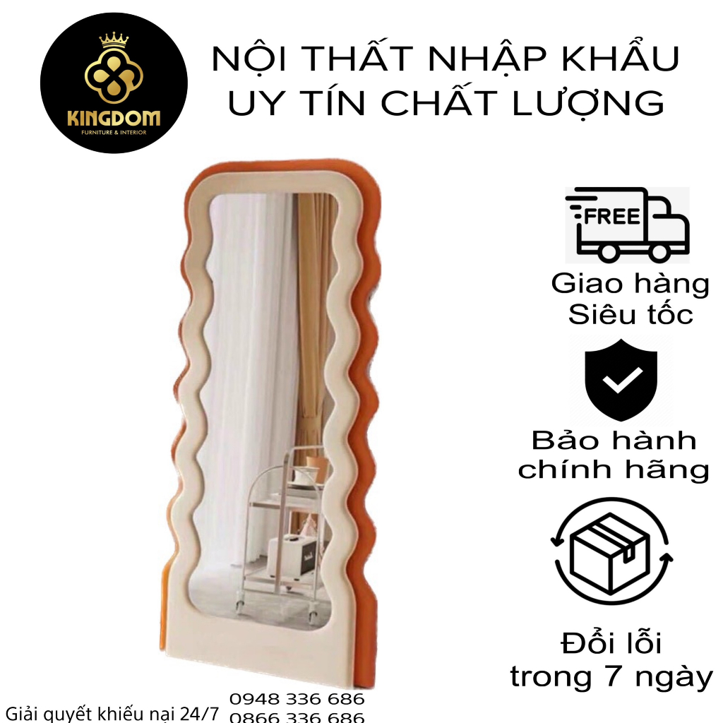 Gương toàn thân bọc đệm/ Gương đứng toàn thân bọc đệm kích thước 80x180 - Thuthuy88