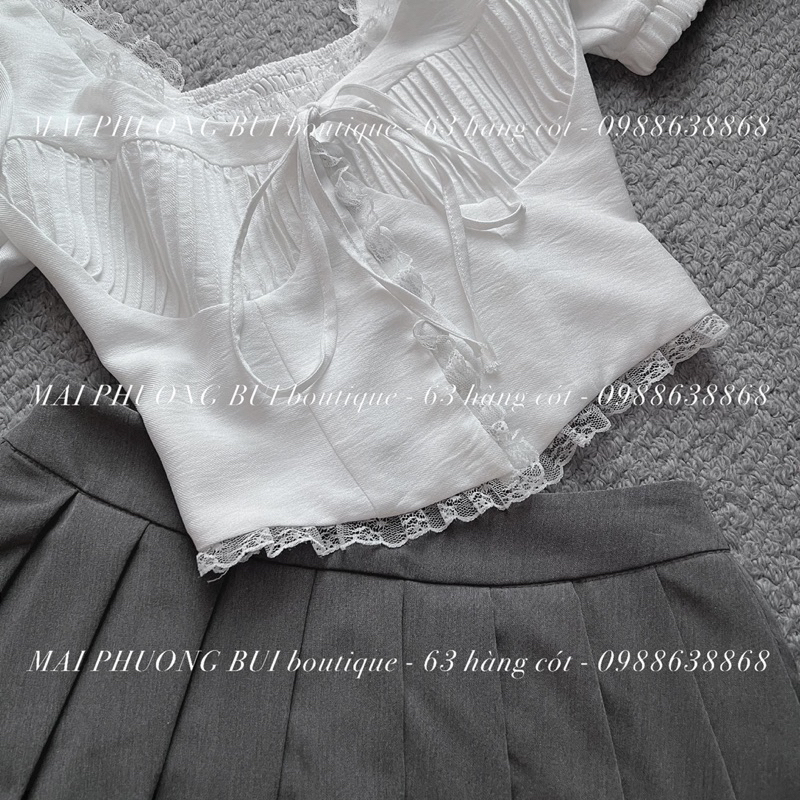 Áo Tay Bồng Phối Ren
