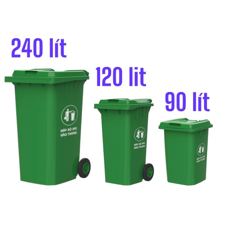 Thùng rác công cộng 90L, 120L duy tân