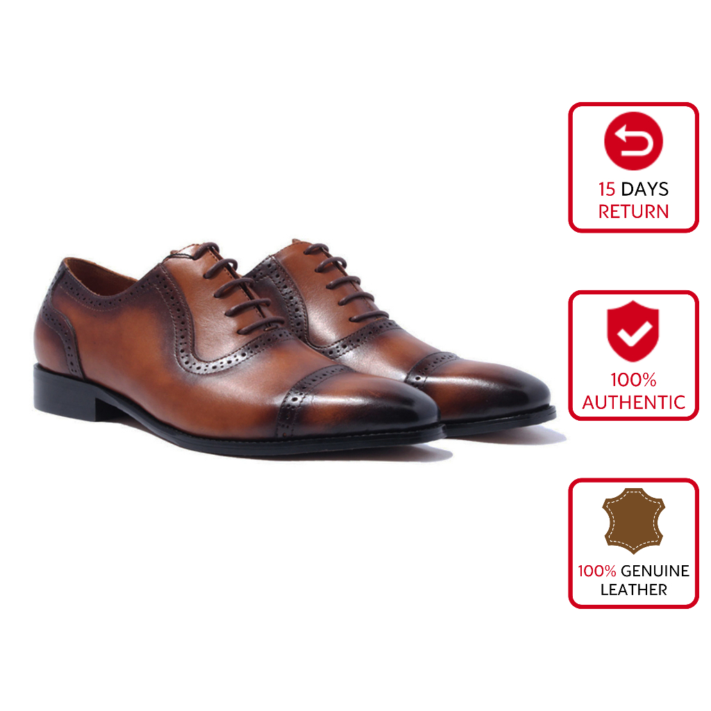 Giày Da Nam Oxford BANULI H1CO2M1 (Premium Leather, Authentic)