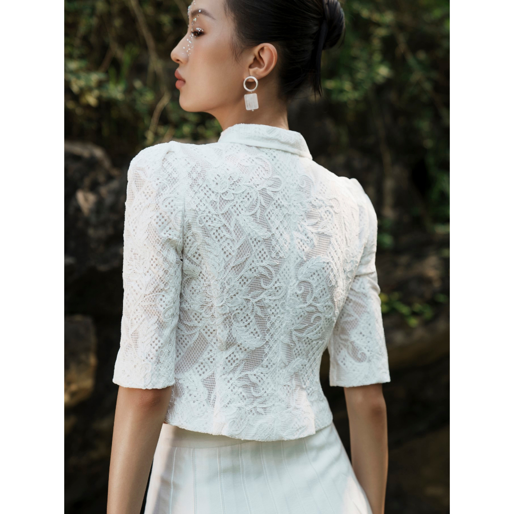Áo Jacket Lửng Và Chân Váy Xòe Xếp Ly Nữ White Ant ERA MID LENGTH PLEATED SKIRT 110500001.001