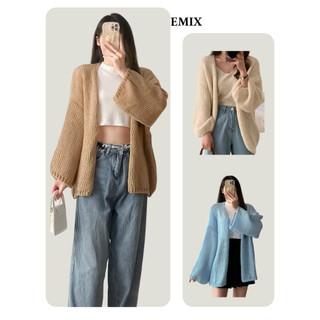 Áo khoác len cardigan công sở tay bo dài EMIX Aokhoaclen0011/P1K6