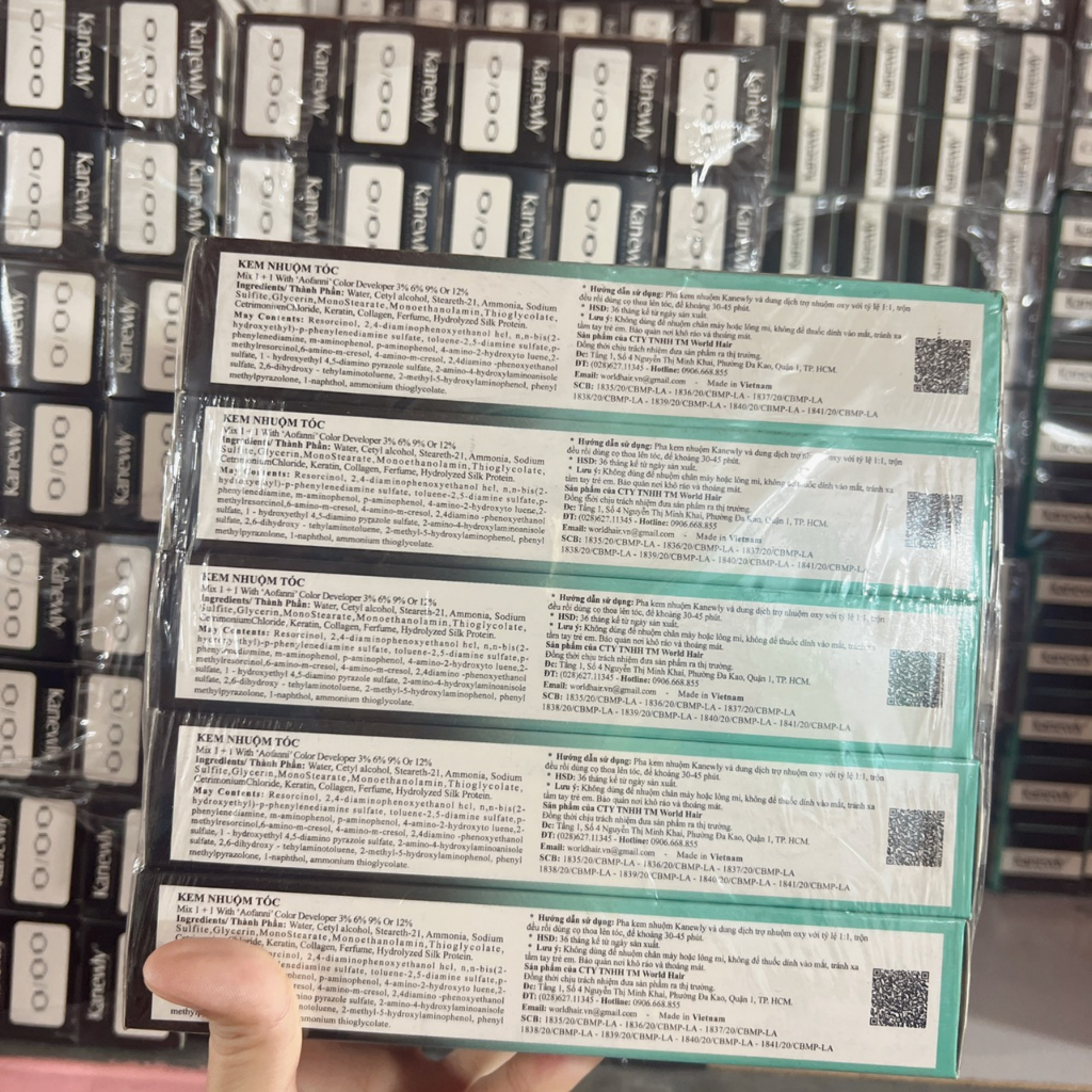 Màu nhuộm trắng 000 Kanewly gồm 10 típ