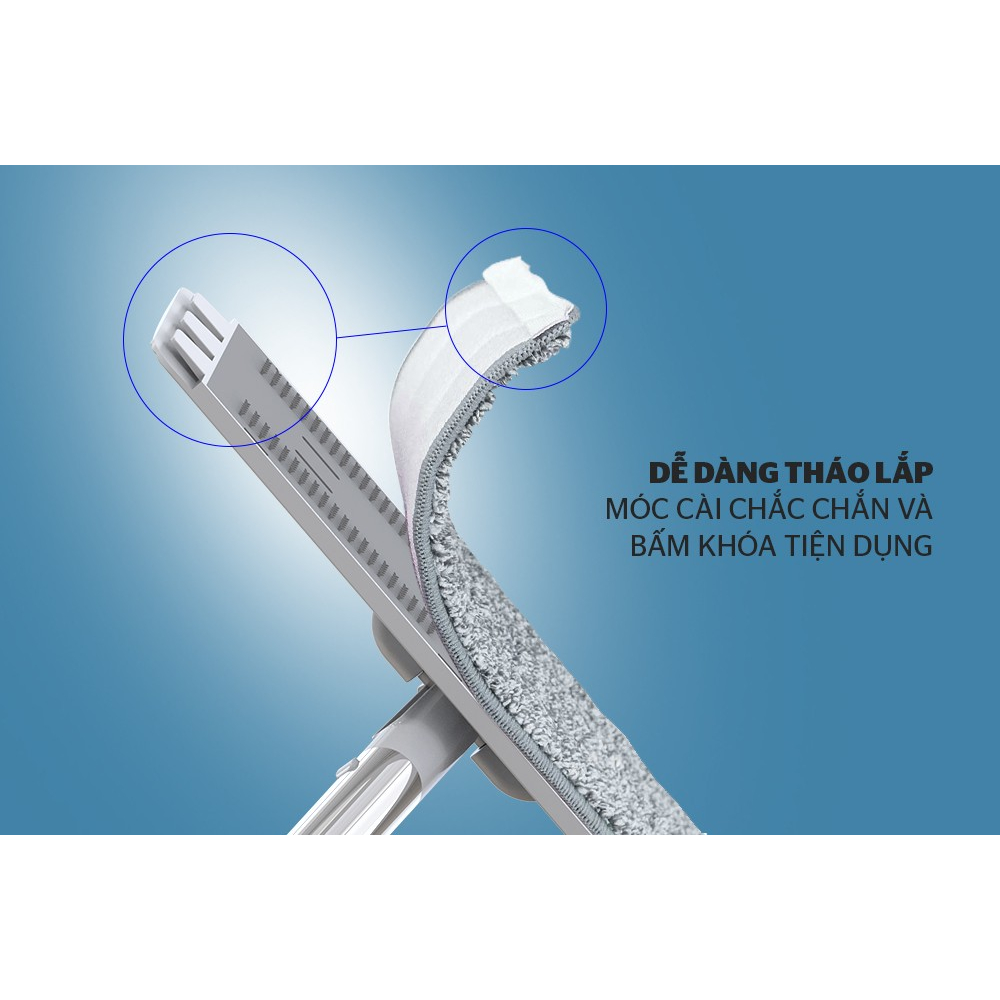 Bông lau nhà Sunhouse thế hệ mới KS-CO260S/CO350M xoay 360 độ thấm hút tốt ,vắt khô nhanh-KIMBAO