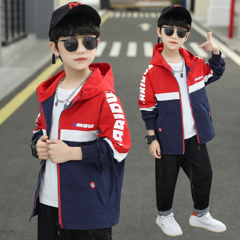 Áo khoác bé trai bé gái gió 2 lớp size