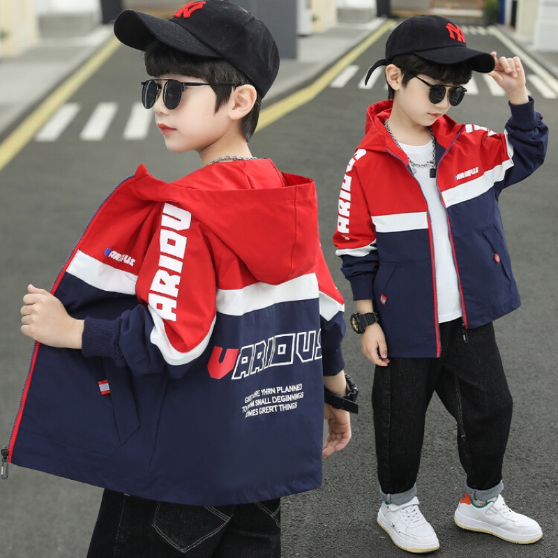 Áo khoác bé trai bé gái gió 2 lớp size