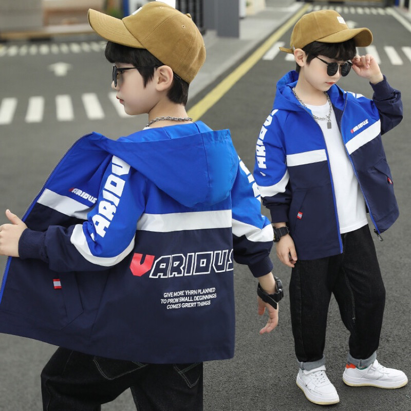 Áo khoác bé trai bé gái gió 2 lớp size