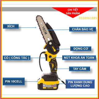 Máy cưa xích pin | máy cưa xích cầm tay mini | cắt cây | cắt cành và tỉa cây cảnh