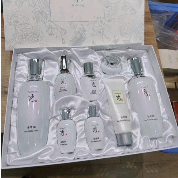 Set dưỡng trắng da chống lão hóa Saga trắng