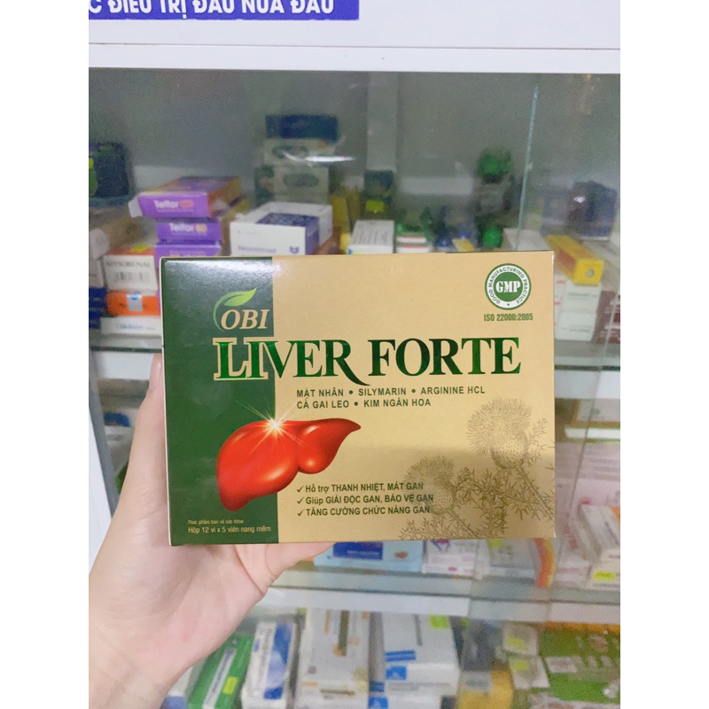 Obi LIVER FORTE - hỗ trợ mát gan, bảo vệ gan, thải độc gan ( hộp 12 vỉ x 5 viên )