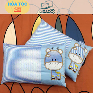 Gối trẻ em cotton LIDACO cho bé 3-8 tuổi kích thước 30x50cm