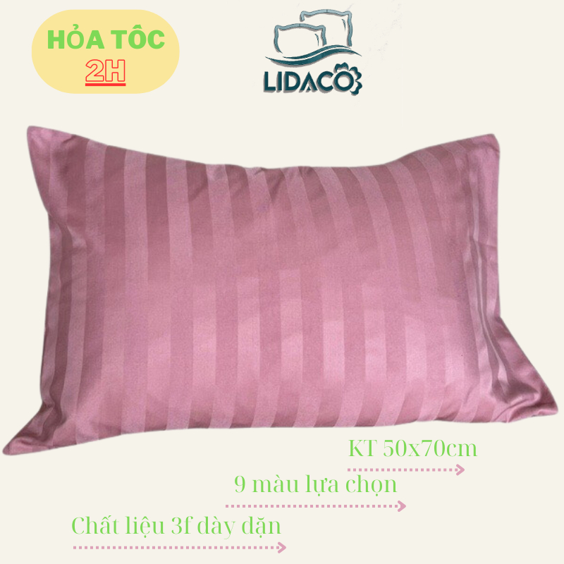 Vỏ gối nằm cotton 3FLIDACO chuyên dùng khách sạn kích thước 50x70cm (1 cái)