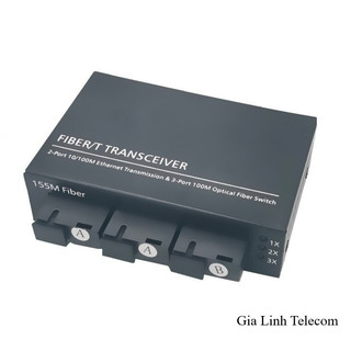 Converter quang 2 cổng rj45 & 3 cổng sc 3b 10/100m