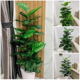 Câu giả decor - cây lá trầu bà giả decor cao 120cm gồm 36 lá siêu đẹp cây kèm chậu