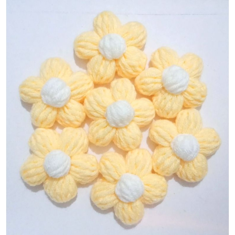 Hoa len 5 cánh mini handmade