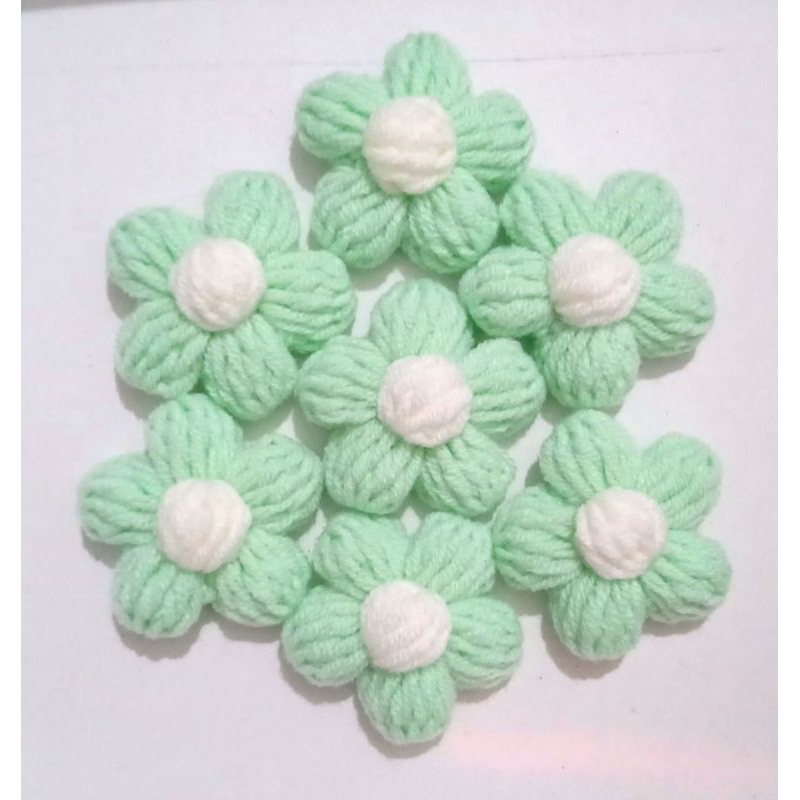 Hoa len 5 cánh mini handmade