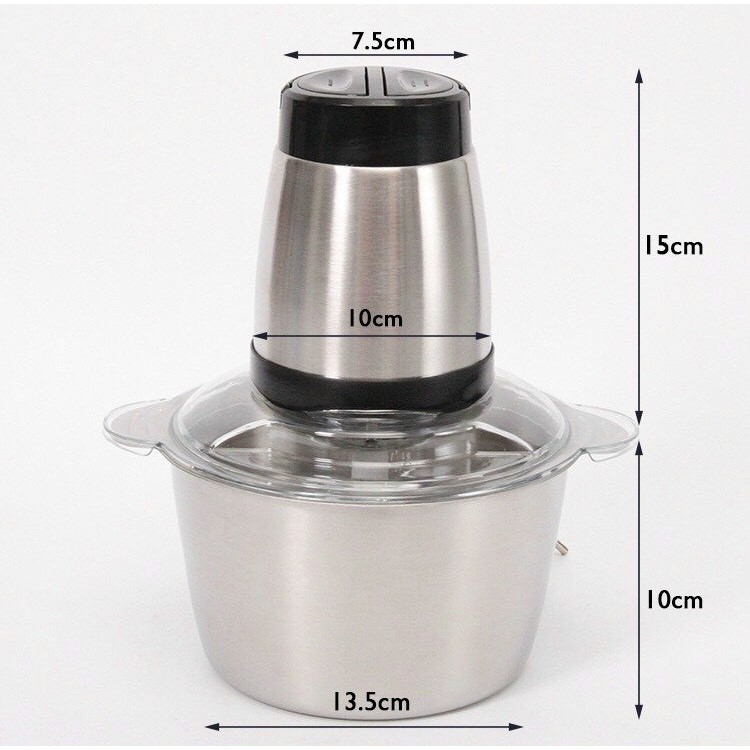 Máy Xay Thịt, Máy Xay Đa Năng Cối Inox 4 Lưỡi Siêu Tiện Lợi
